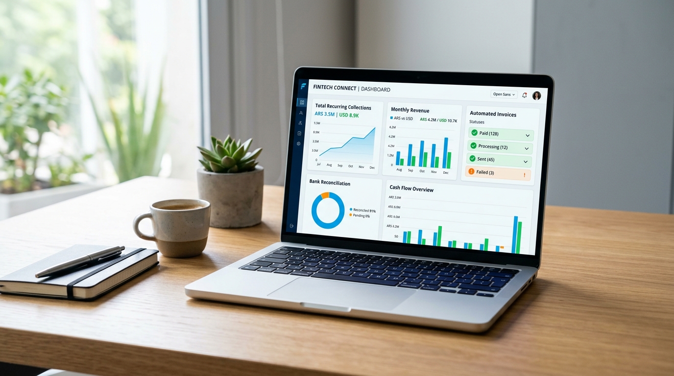 EaseOnePay Dashboard de Cobranzas en Argentina